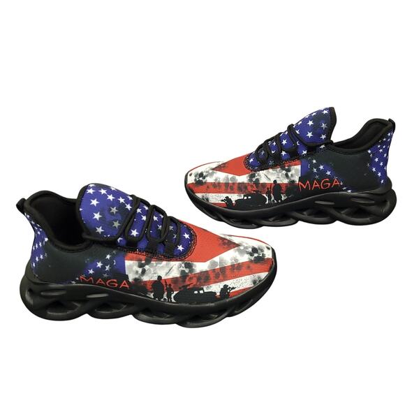 Maga American Flag Running Shoes Men's Sz US 7 (39) Military Patriotic New - Picture 1 of 10